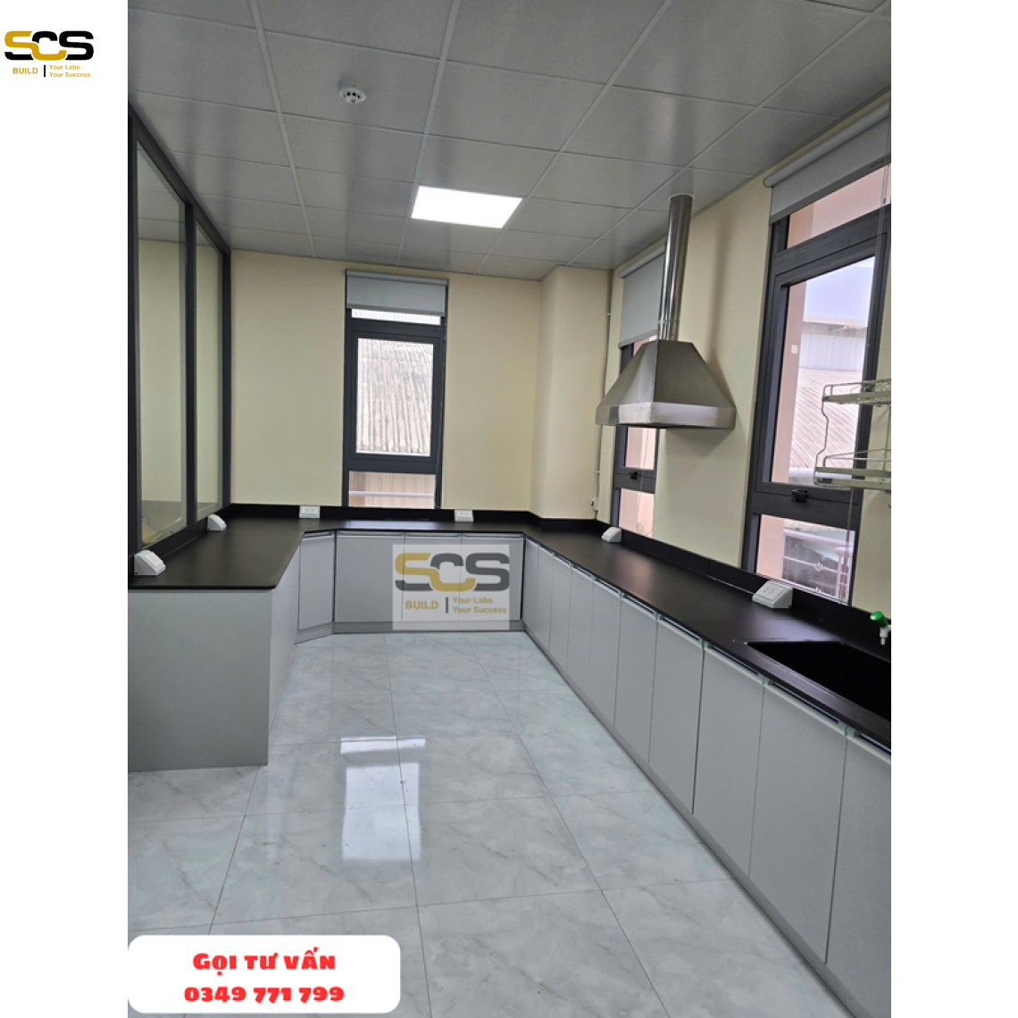 Tư vấn lắp đặt bàn thí nghiệm áp tường chữ U có chậu rửa – bền, đẹp, chuẩn kỹ thuật