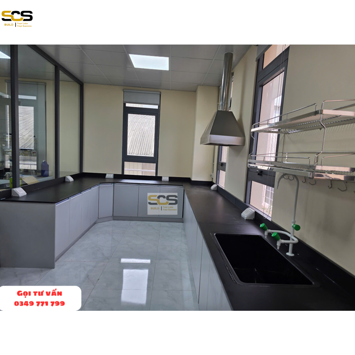 Tư vấn lắp đặt bàn thí nghiệm áp tường chữ U có chậu rửa – bền, đẹp, chuẩn kỹ thuật