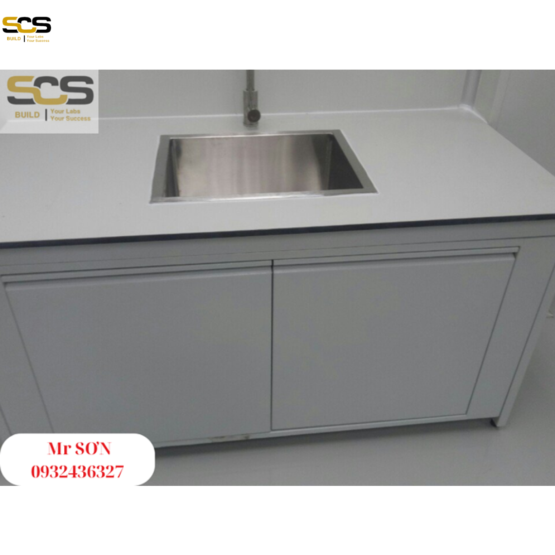 Bàn thí nghiệm có chậu rửa kích thước 900mm 