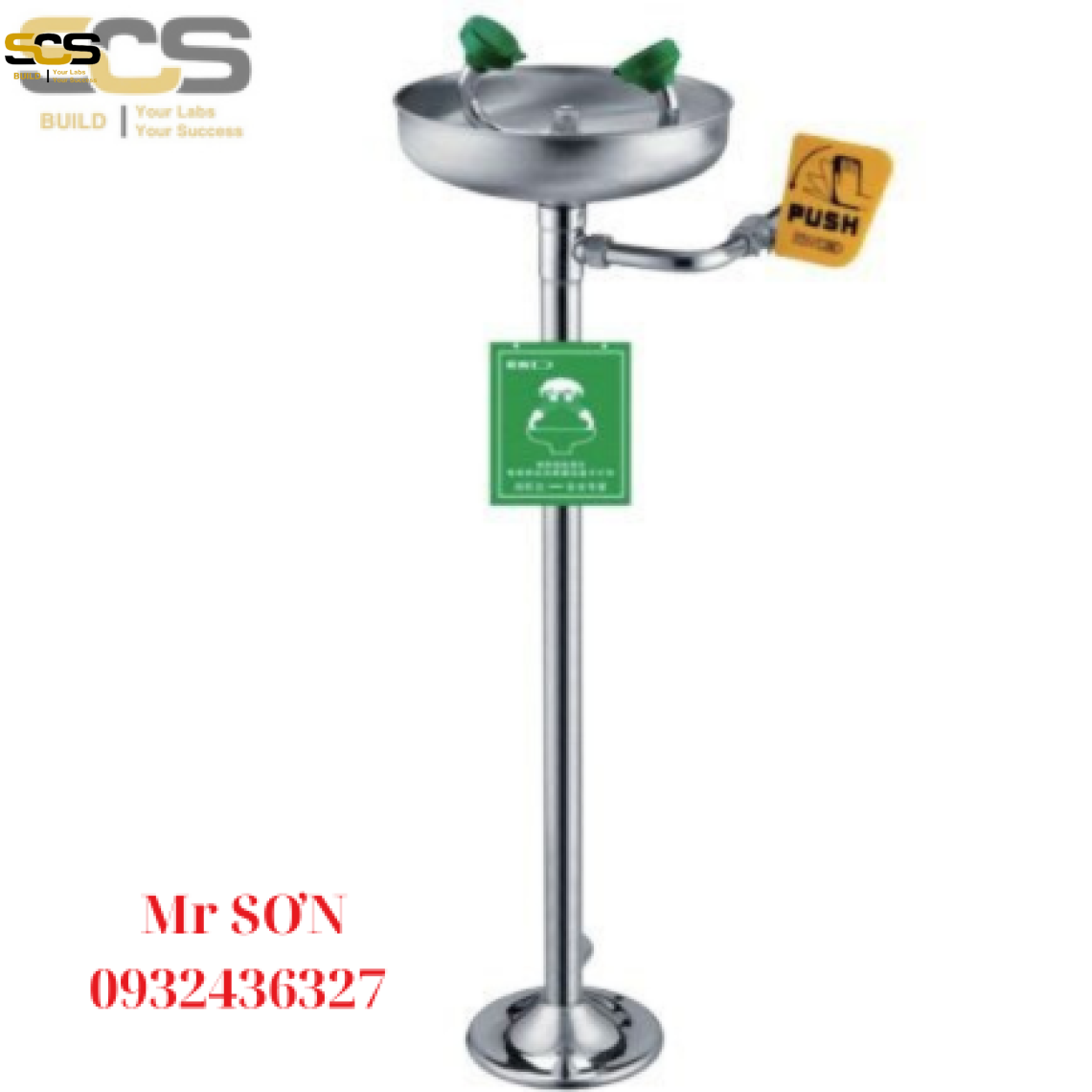 Bồn rửa mắt khẩn cấp chân đứng