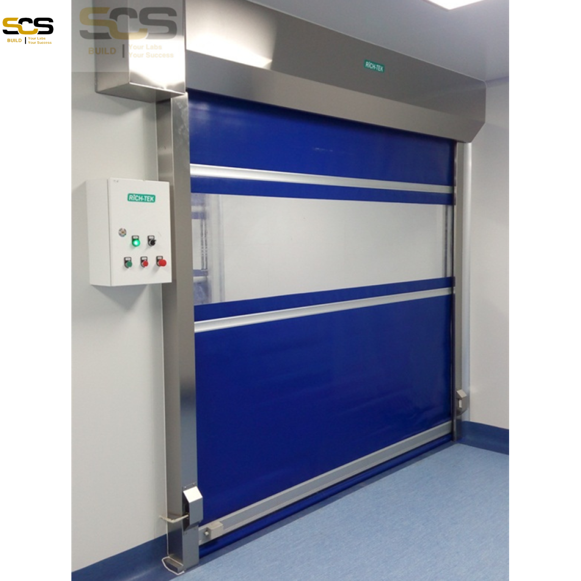 Air shower buồng tắm khí sạch cửa cuốn tự động