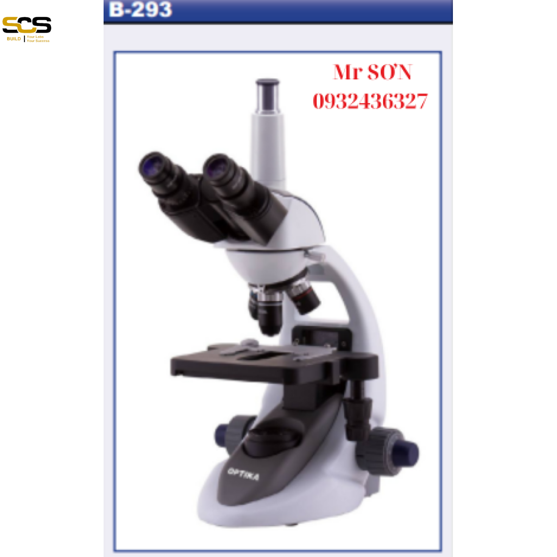 Kính hiển vi sinh học 3 mắt Model B-293