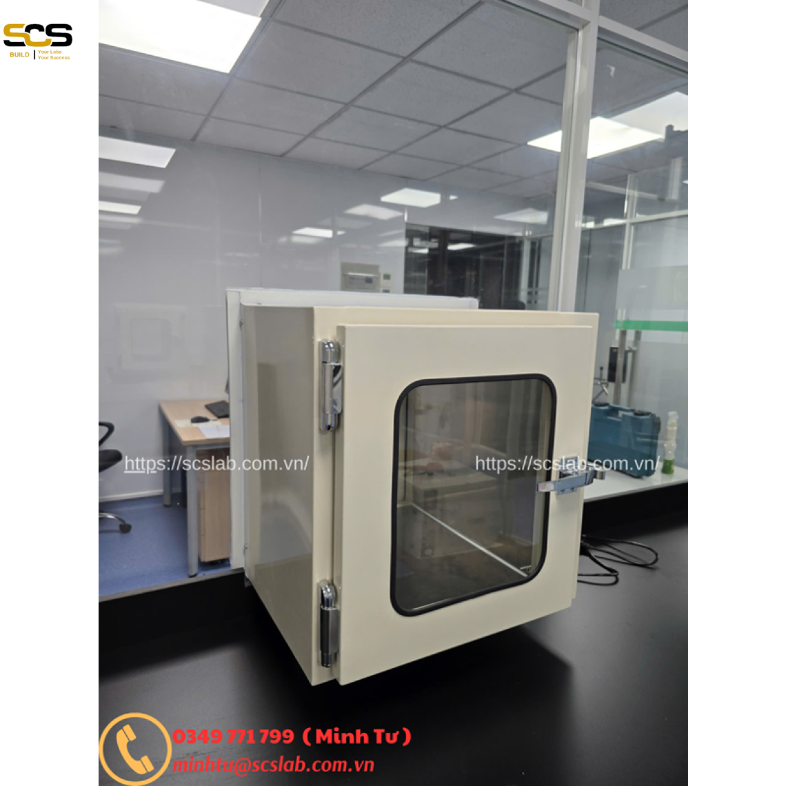Passbox - hộp trung chuyển cho phòng sạch-chất liệu sắt sơn tĩnh điện