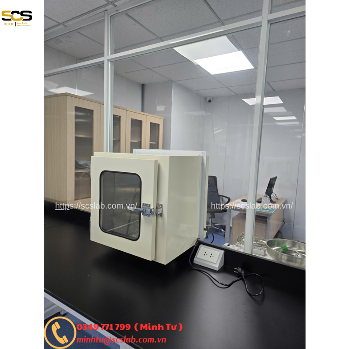 Passbox - hộp trung chuyển cho phòng sạch-chất liệu sắt sơn tĩnh điện