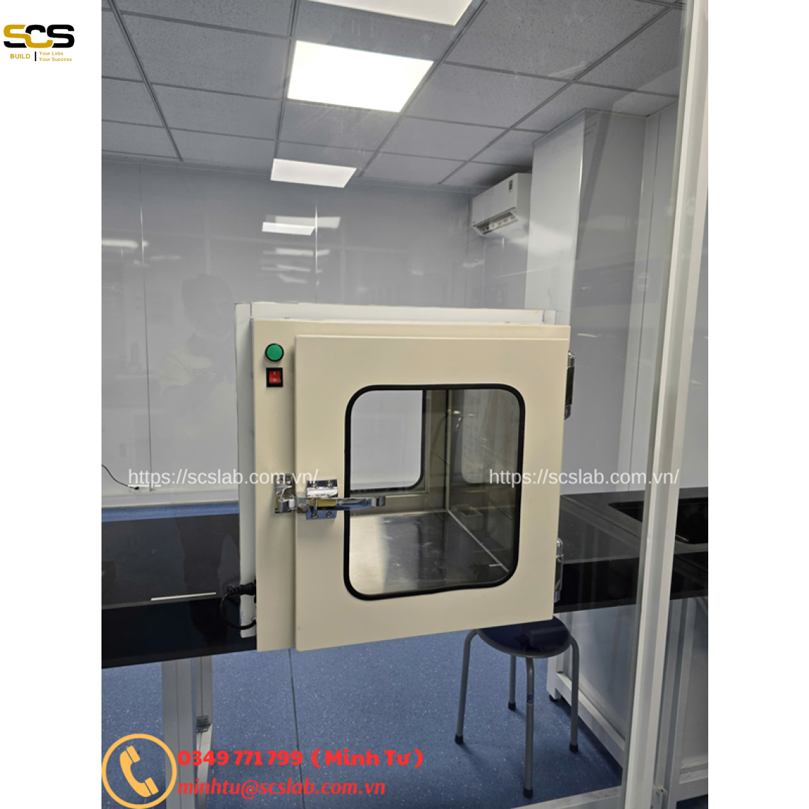 Passbox - hộp trung chuyển cho phòng sạch-chất liệu sắt sơn tĩnh điện