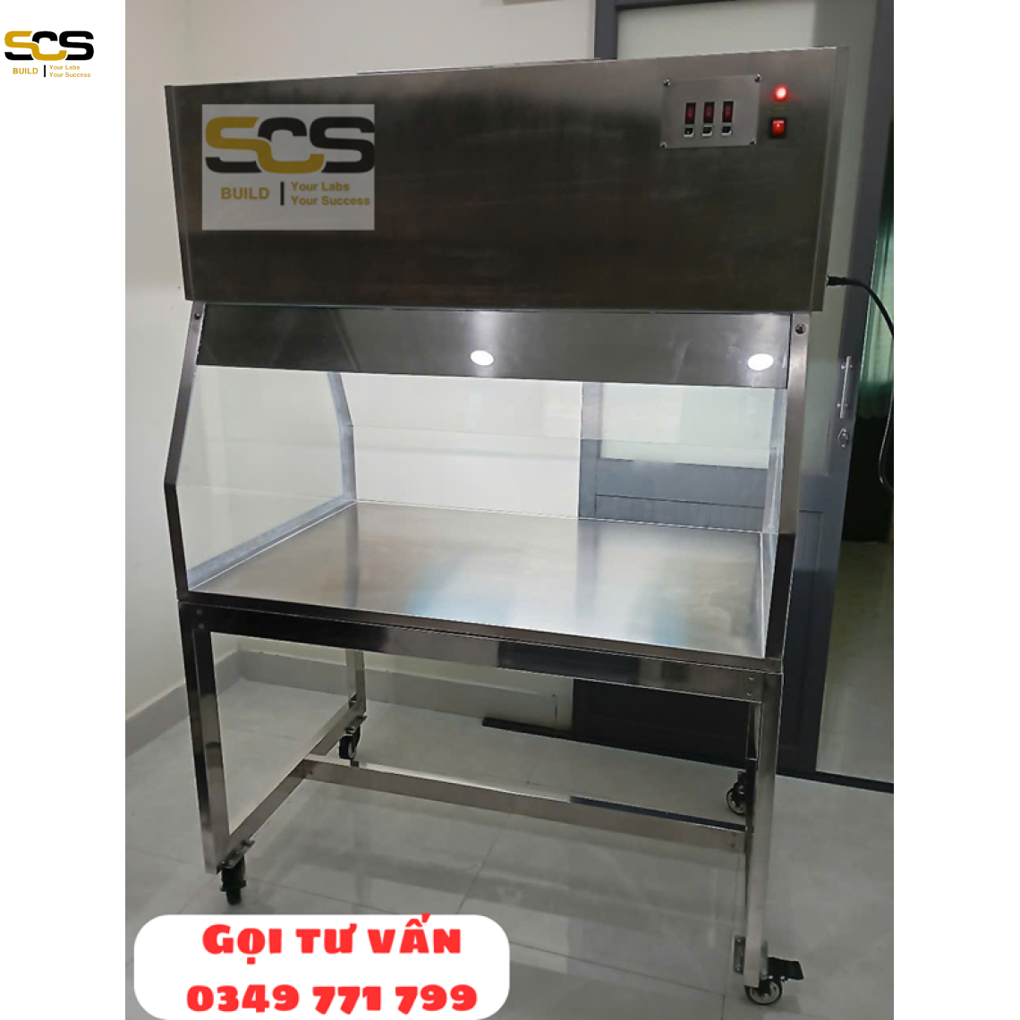 Tủ cấy vi sinh hai người đối diện không cửa .Thiết kế chuẩn cho phòng lab