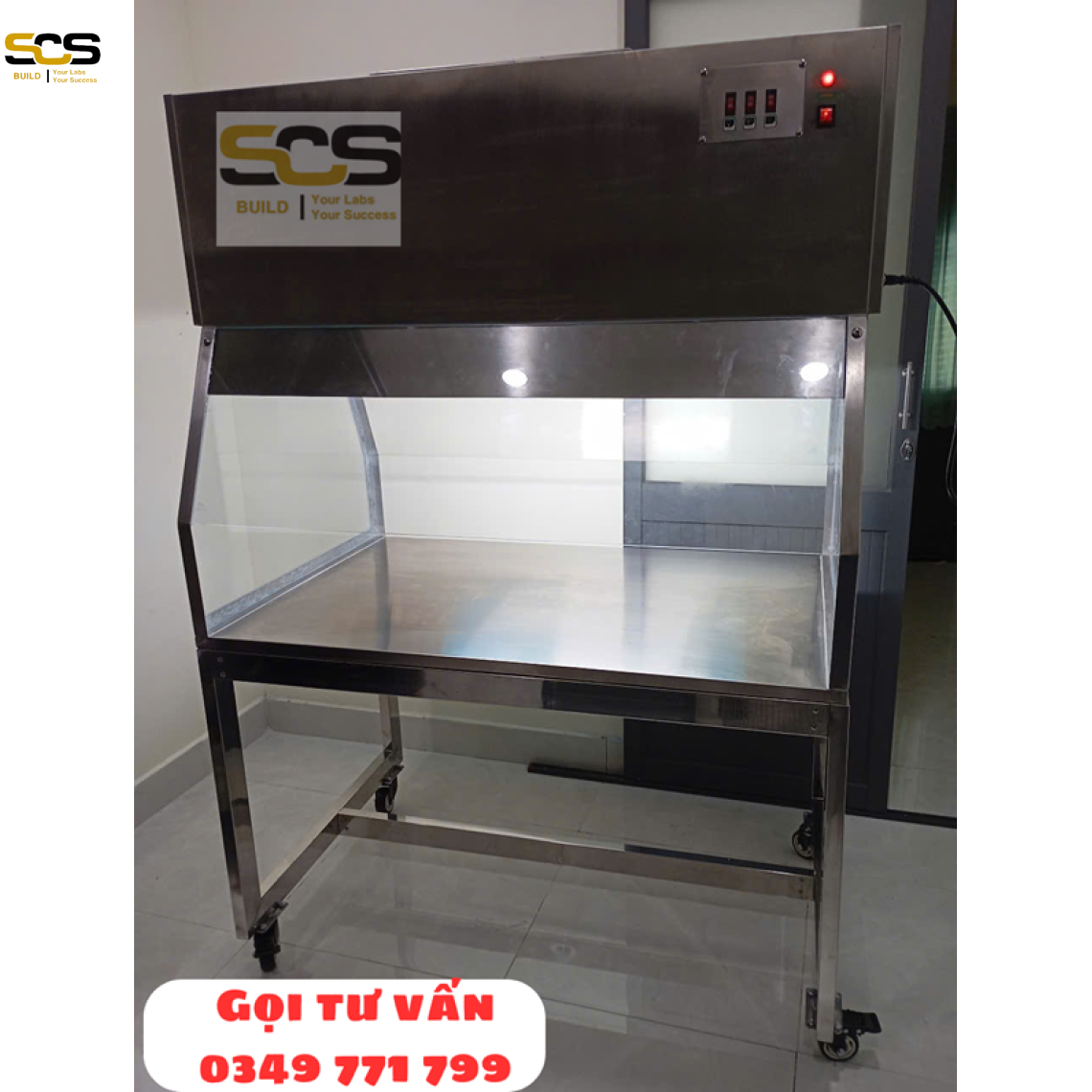 Tủ cấy vi sinh hai người đối diện không cửa .Thiết kế chuẩn cho phòng lab