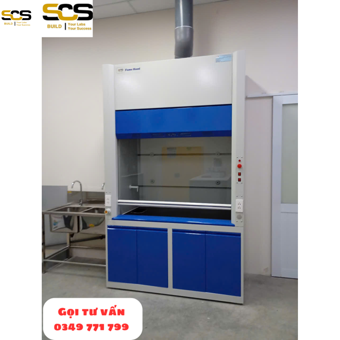 Tủ Hút Phá Mẫu Acid SCS LAB