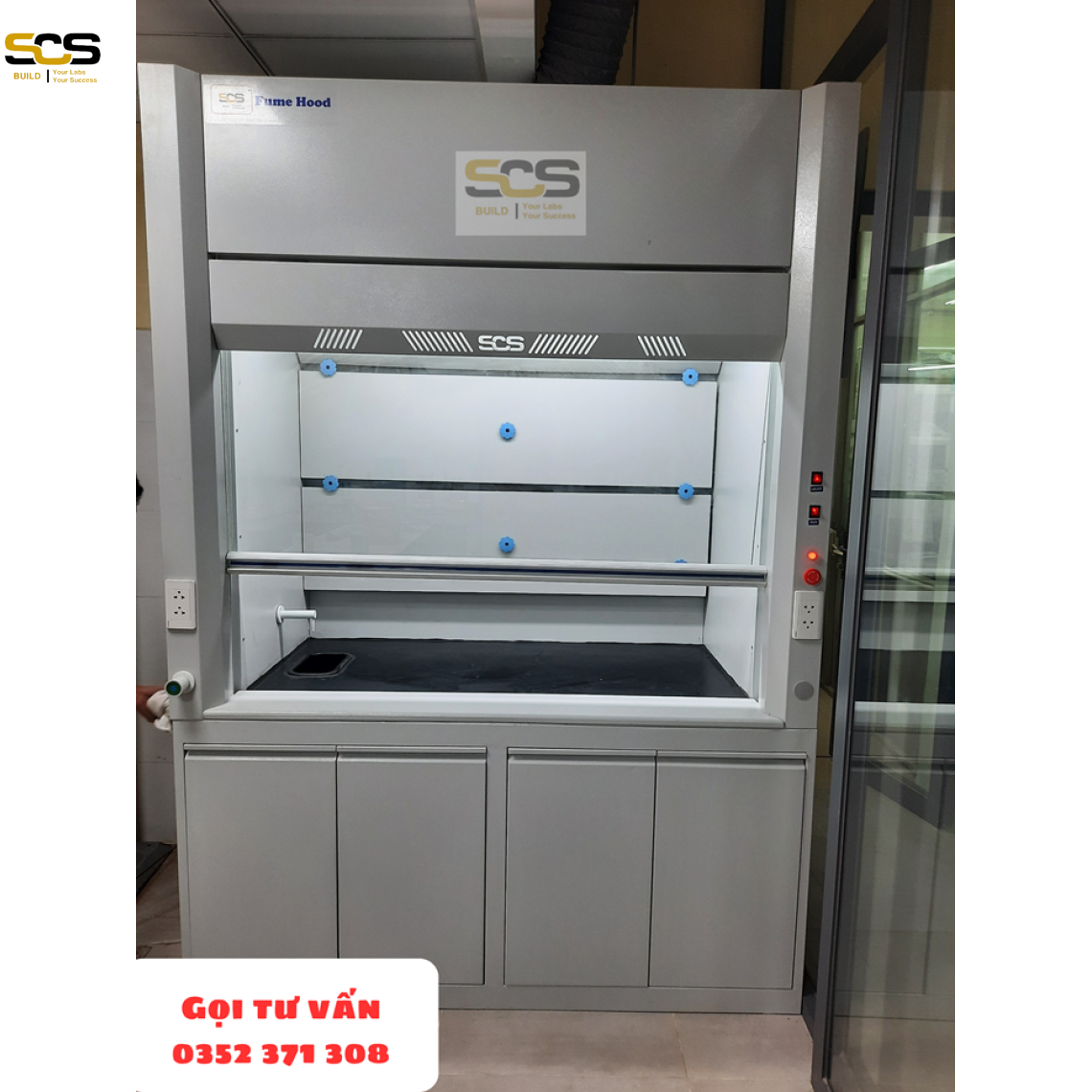 Tủ hút khí độc dùng trong phòng thí nghiệm trường học SCS LAB cung cấp