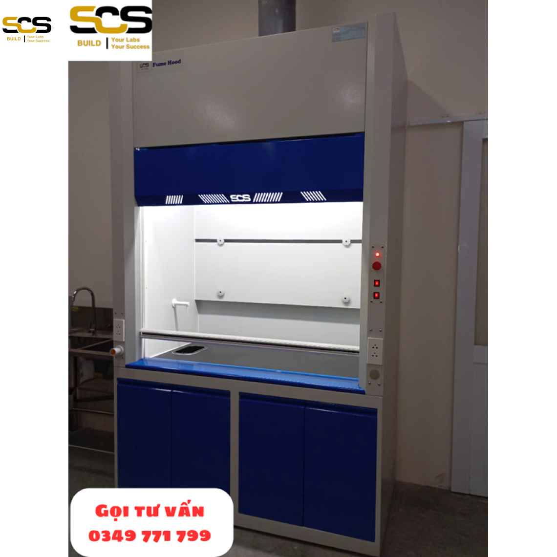 Tủ Hút Phá Mẫu Acid SCS LAB