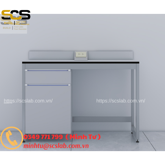 Bàn thí nghiệm đơn, đa dạng kích thước mẫu mã, SCS LAB thi công lắp đặt trên toàn quốc