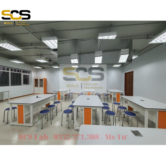 Cung cấp bàn thí nghiệm trung tâm, bàn áp tường, bàn thí nghiệm học sinh đạt chuẩn