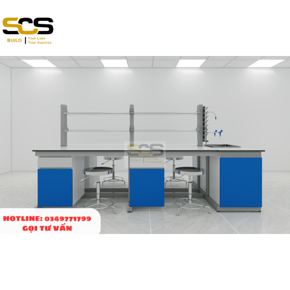 Bàn thí nghiệm  trung tâm có chậu rửa SCS-TT3000SF