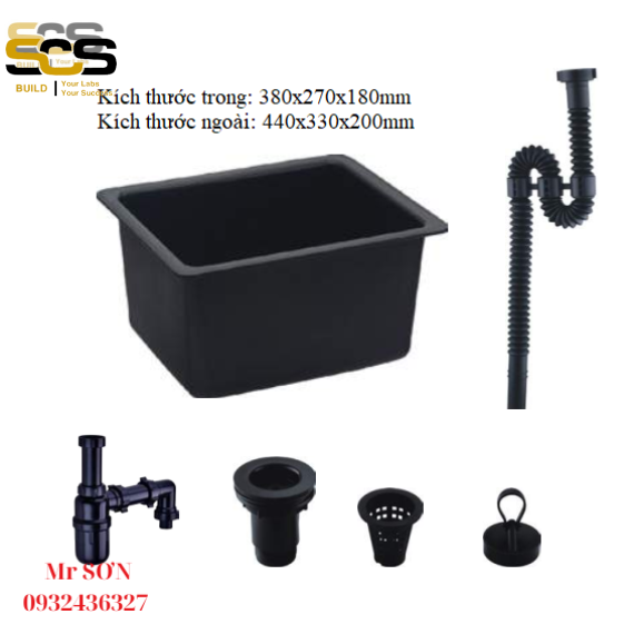 Bồn rửa chuyên dụng chịu hóa chất phòng thí nghiệm kích thước 440mm