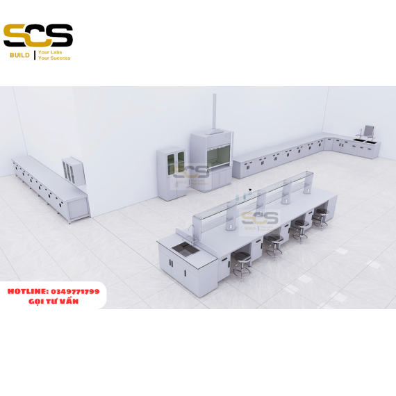 Thiết kế nội thất phòng lab cho nhà máy sản xuất sơn công nghiệp