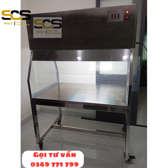 Tủ cấy vi sinh hai người đối diện không cửa .Thiết kế chuẩn cho phòng lab